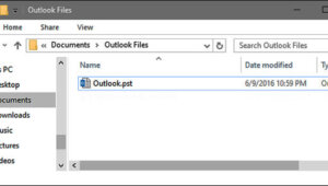 Outlook pst File Location Windows 10